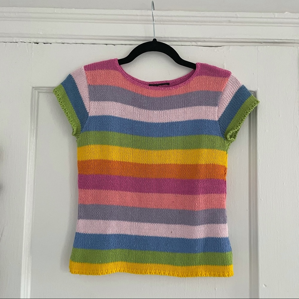 Vintage Rainbow Knit Top
